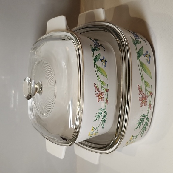 Corningware my garden Casserole dish 4pcs 2L 1.5L with lid (1999-2000s) - Picture 2 of 9